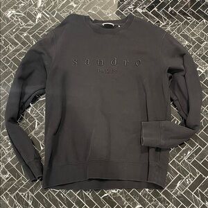 Sandro Black Crewneck Men's Sweater